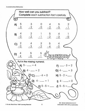 La soustraction/Subtraction: A French and English Workbook Grades 1-3/1e à 3e année