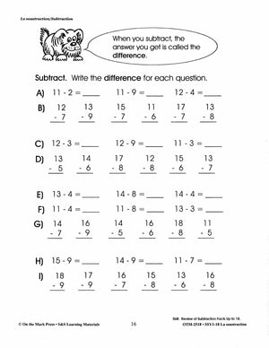 La soustraction/Subtraction: A French and English Workbook Grades 1-3/1e à 3e année