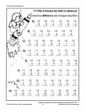 La soustraction/Subtraction: A French and English Workbook Grades 1-3/1e à 3e année