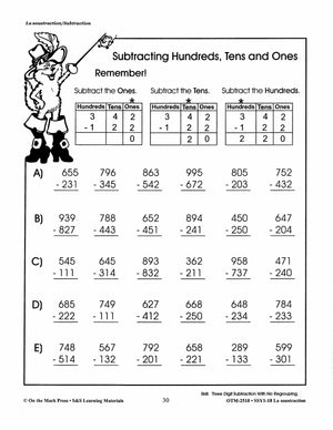 La soustraction/Subtraction: A French and English Workbook Grades 1-3/1e à 3e année