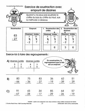 La soustraction/Subtraction: A French and English Workbook Grades 1-3/1e à 3e année