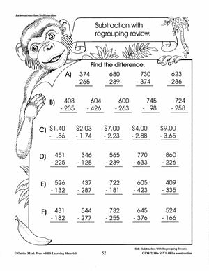 La soustraction/Subtraction: A French and English Workbook Grades 1-3/1e à 3e année