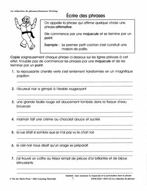 La rédaction de textes/Sentence Writing: A French and English Workbook Grades 1-3/1e à 3e année