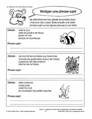 La rédaction de textes/Story Writing: A French and English Workbook 1e à 3e année