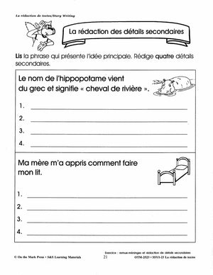 La rédaction de textes/Story Writing: A French and English Workbook 1e à 3e année