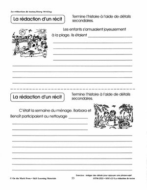 La rédaction de textes/Story Writing: A French and English Workbook 1e à 3e année