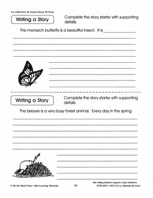 La rédaction de textes/Story Writing: A French and English Workbook 1e à 3e année