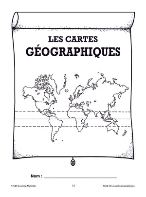 Les cartes géographiques 4e à 6e année