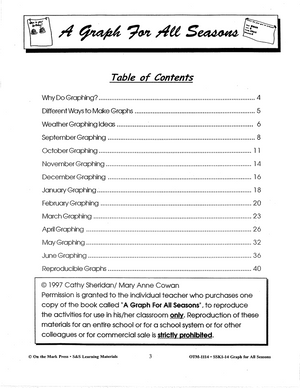A Graph for all Seasons - Monthly Graphing Lessons Grades 1-3
