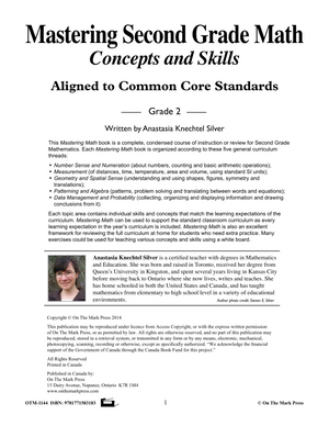 Mastering Second Grade Math - US Version- Aligned to Common Core