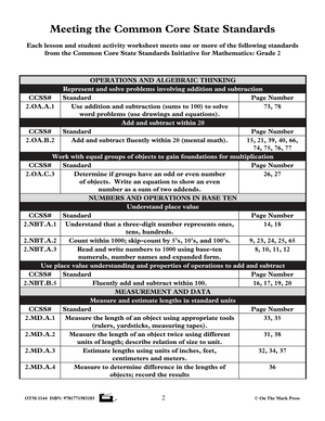 Mastering Second Grade Math - US Version- Aligned to Common Core