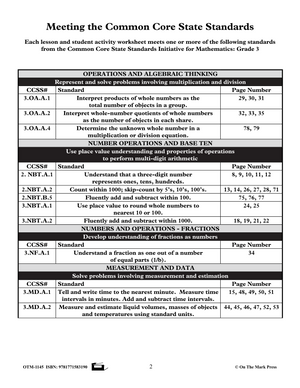 Mastering Third Grade Math - US Version- Aligned to Common Core