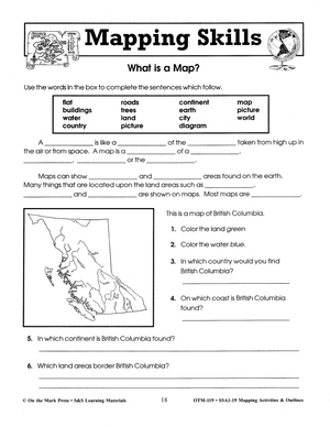 Mapping Skills: Activities & Outlines Grades 4-8