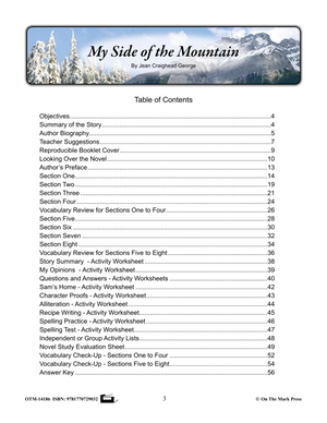 My Side of the Mountain, by Jean Craighead George Lit Link Grades 7-8