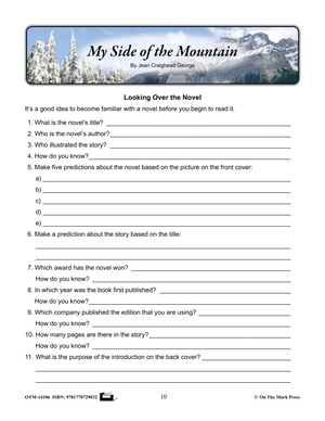 My Side of the Mountain, by Jean Craighead George Lit Link Grades 7-8
