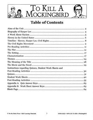 To Kill a Mockingbird, by Harper Lee Lit Link Grades 7-8