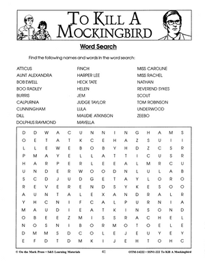 To Kill a Mockingbird, by Harper Lee Lit Link Grades 7-8