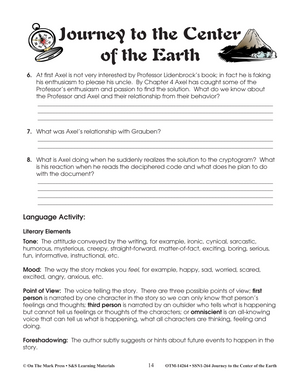 Journey to the Center of the Earth,  by Jules Verne Lit Link/Novel Study Grades 7-8