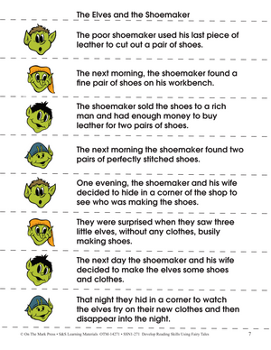 The Elves And The Shoemaker & Color Sequencing Activity Gr. 1-3