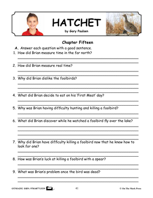 Hatchet, by Gary Paulsen Lit Link Grades 5-7