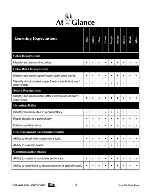 All About Color Grades Kindergarten to 1