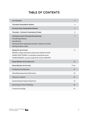 Moving Ahead with Book Reports Grades 3-4 Aligned to Common Core