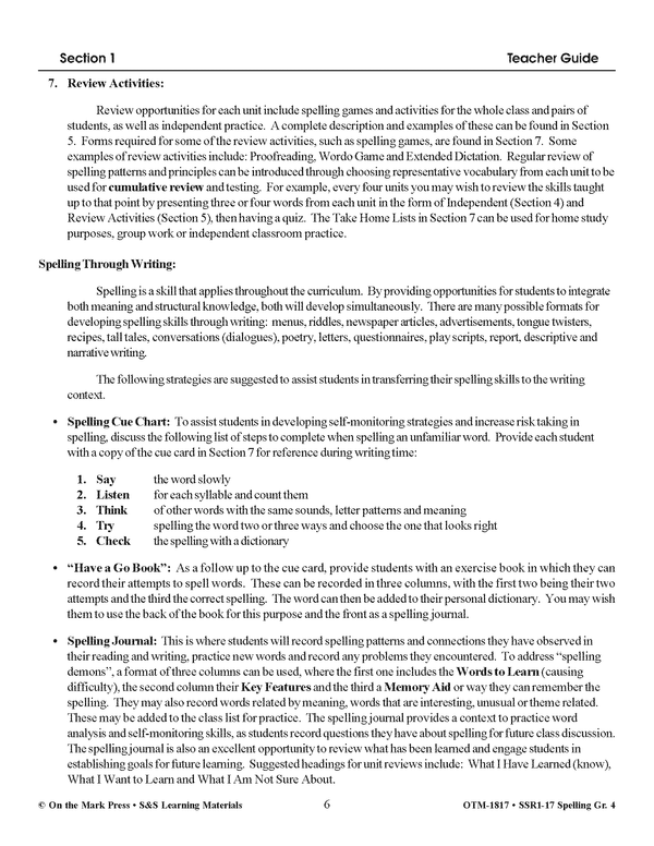 Spelling Grade 4 - A Full Year Program