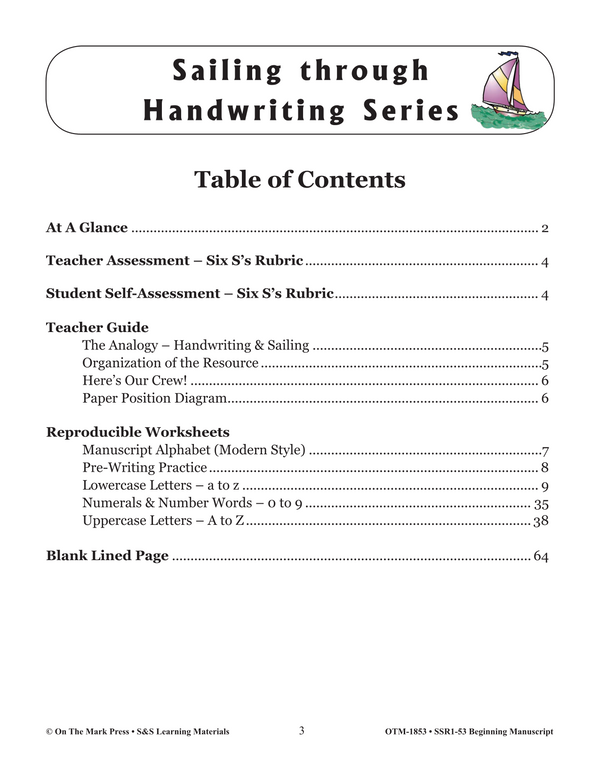 Modern Manuscript Beginning Workbook Grades PreK 2