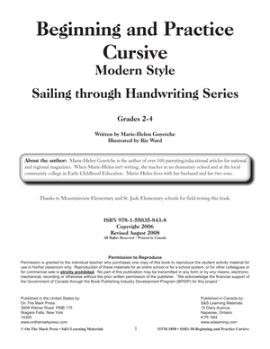 Modern Cursive Style Grades 2-4 Beginning & Practice Big Book Bundle