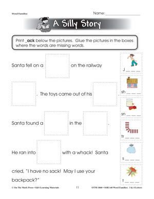 Word Families 3 & 4 Letters Grades 1-3