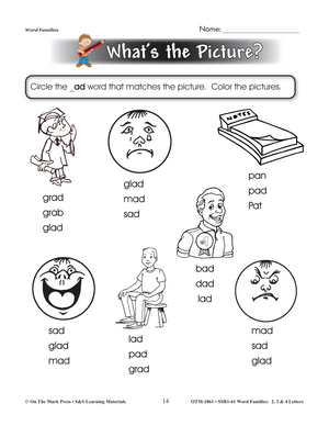 Word Families 2, 3 & 4 Letters Big Book Grades 1-3