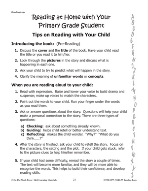 Reading Logs Grades 2-3 - The Home and School Connection