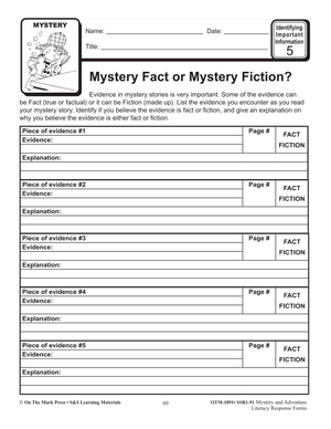 Mystery & Adventure: Identifying Important Information Grades 4-6