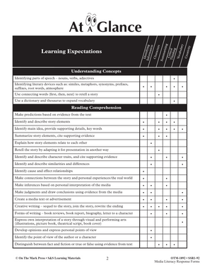 Media Literacy Response Forms Grades 4-6