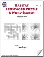 Habitats Crossword Puzzle & Word Search Activity Grades 4-6