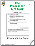 The Process of Life Quiz Grades 4-6