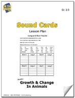 Growth & Change in Animals Sound Card Activities Grades 2-3