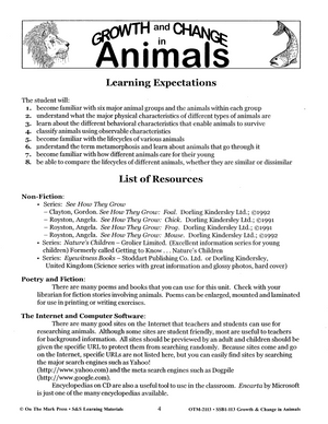 Growth & Change in Animals - Fun Activities Teach Animal LIfe Cycles Grades 2-3