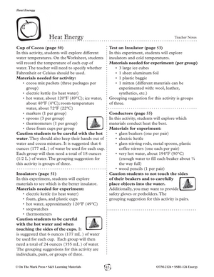 Heat Energy Gr. 1-3 (eLesson Plan)