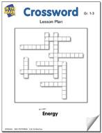 Energy Crossword Lesson Plan Grades 1-3