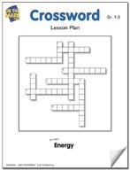 Energy Crossword Lesson Plan Grades 1-3