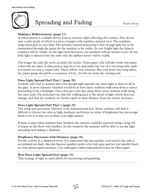 Spreading and Fading Light Gr. 1-3 (eLesson Plan)