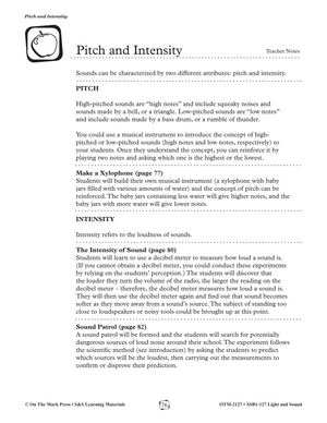 Pitch and Intensity Lesson Grades 1-3