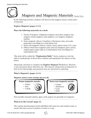 Magnets and Magnetic Material Gr. 1-3 eLesson Plan