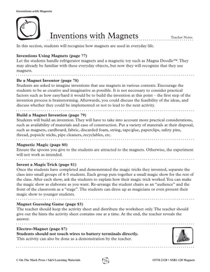 Inventions with Magnets Lesson Plan Grades 1-3