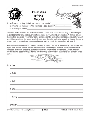 Weather and Climate Lesson Gr. 5-8