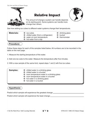 The Push and Pull of Climate Change Lesson Gr. 5-8