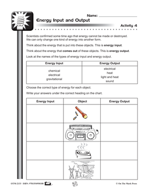 Conservation of Energy Lesson Gr. 4-6