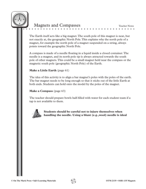 Magnets and Compasses Lesson Gr. 4-6