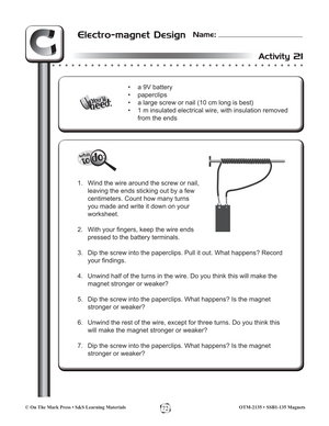 Magnets and Electricity Lesson Gr. 4-6